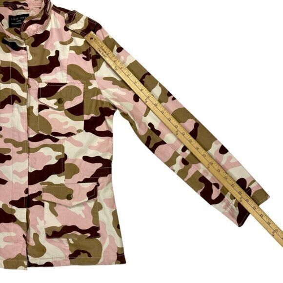 Love Tree Camouflage Jacket Women L Pink Brown Full Zip Street Style Bomber Coat - Picture 16 of 16